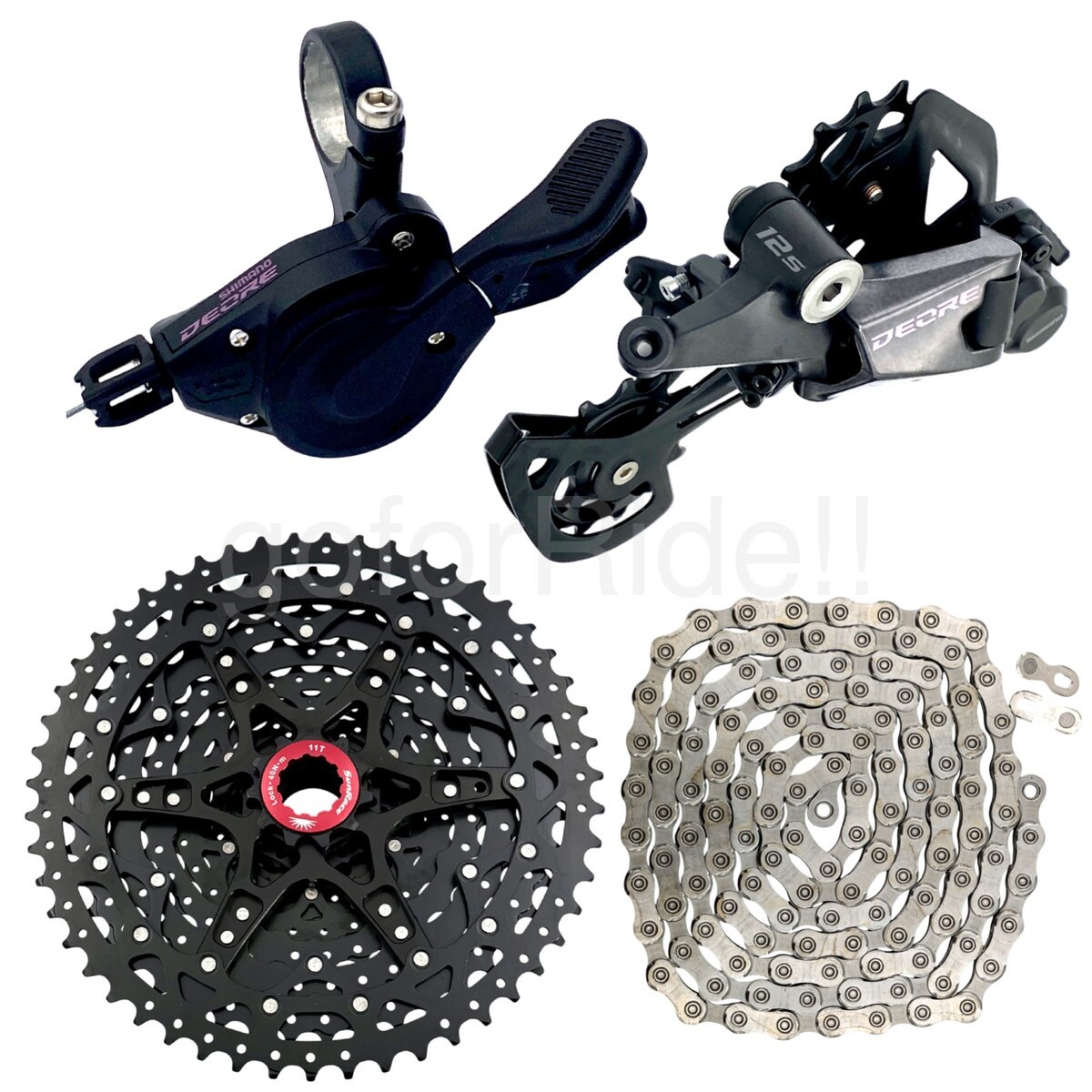 Shimano DEORE M6100 12 Speed Upgrade Kit SunRace 11-51T Cassette MTB Groupset