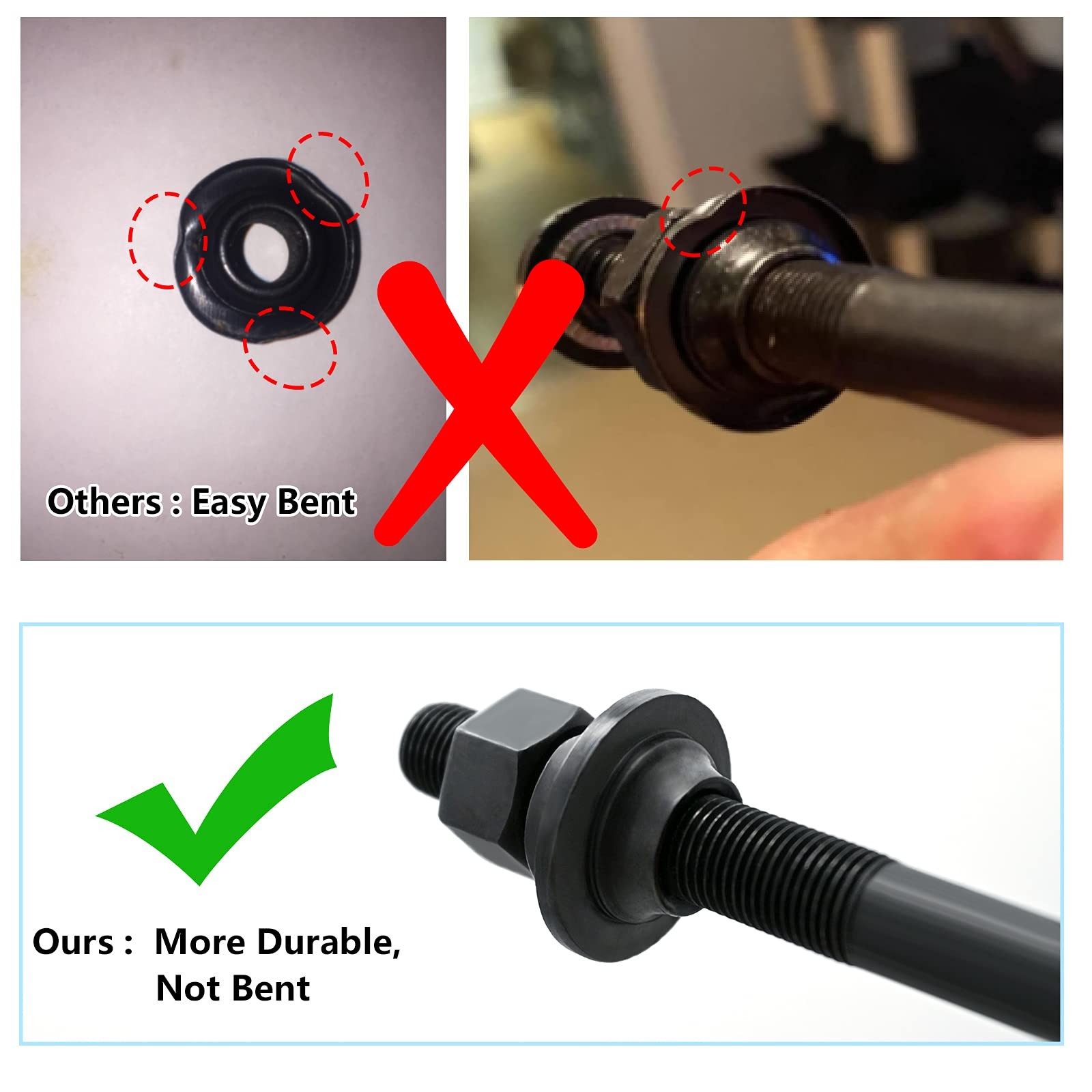 1 Pair Bike Quick Release Axle Skewer Bicycle Hub Parts Front & Rear Axle