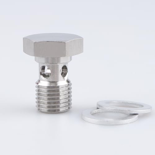 M14 x 1.5 Banjo Bolt, 22mm UHL, Stainless Steel, 4 Holes