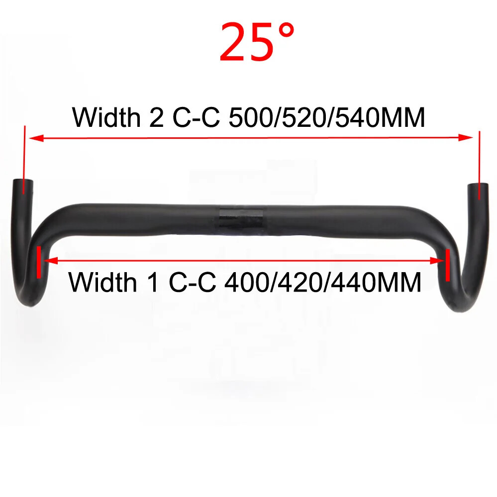 400/420/440mm Carbon Handlebar Big Flare Bar Cyclecross Road Bike Handlebars