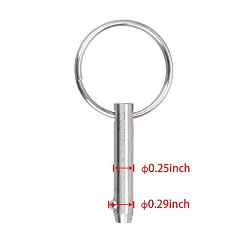 Bimini Top Pins – Diameter 0.25 Inch – Total Length 1.49 Inch – Quick Release