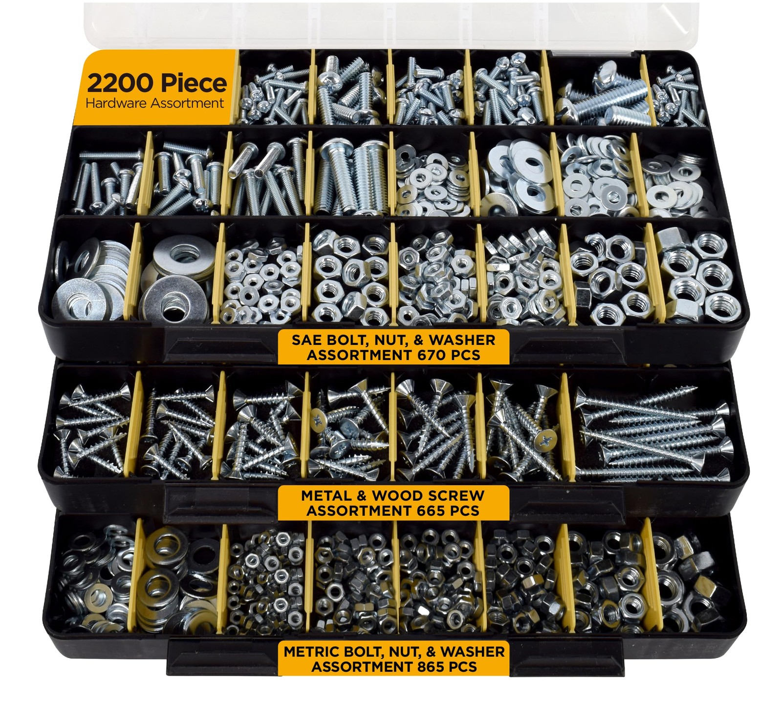 Jackson Palmer 2251-Piece Hardware Assortment Kit Screws Nuts Bolts Washers