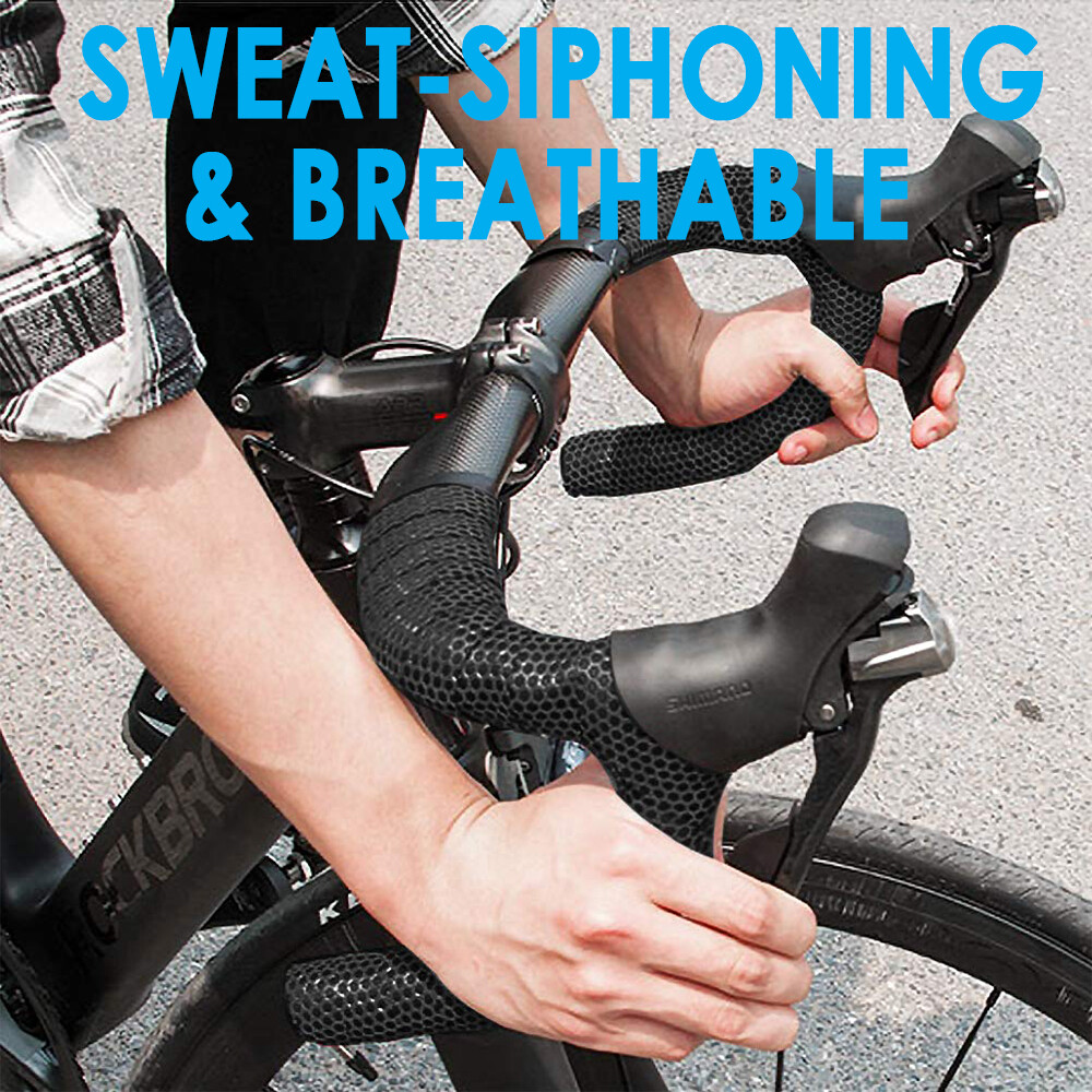 2Pcs Road Bike Bicycle Handlebar Tapes Drop Grip Bar Wrap Silicone Soft Cycling