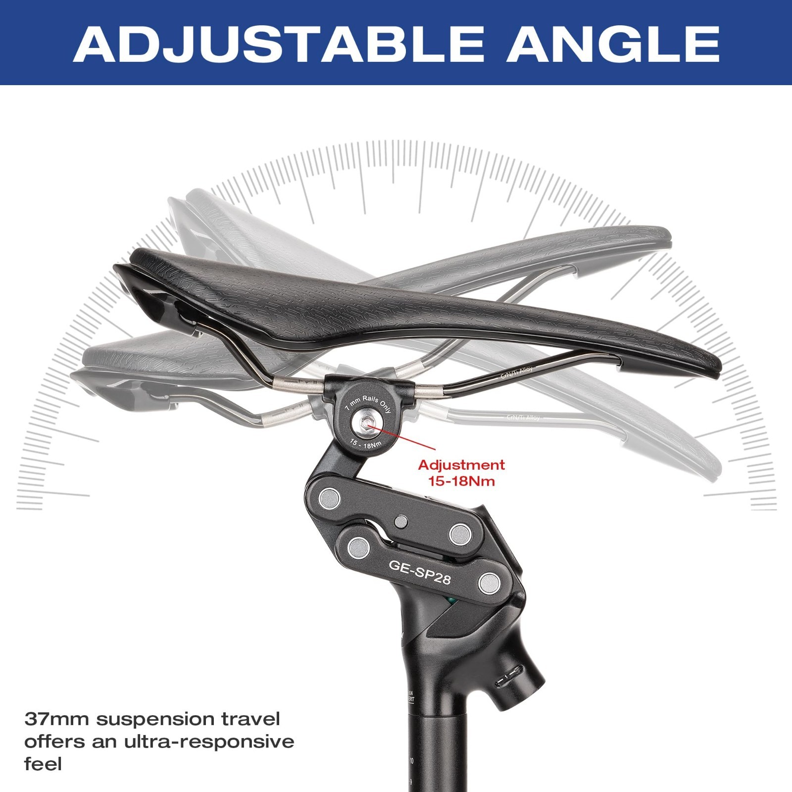 Adjustable Bike Suspension Seatpost 27.2/30.9/31.6mm Shock Absorber for Mountain