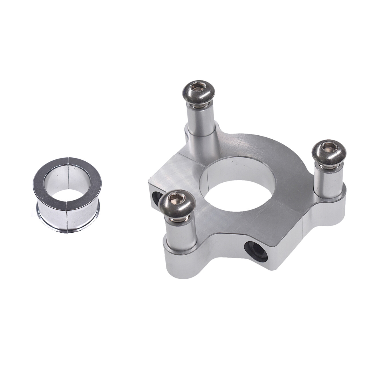 Silver 1″ 25mm / 1.5″ 38mm CNC Adapter Fits 49cc 50cc 66cc 80cc Motorized Bike.