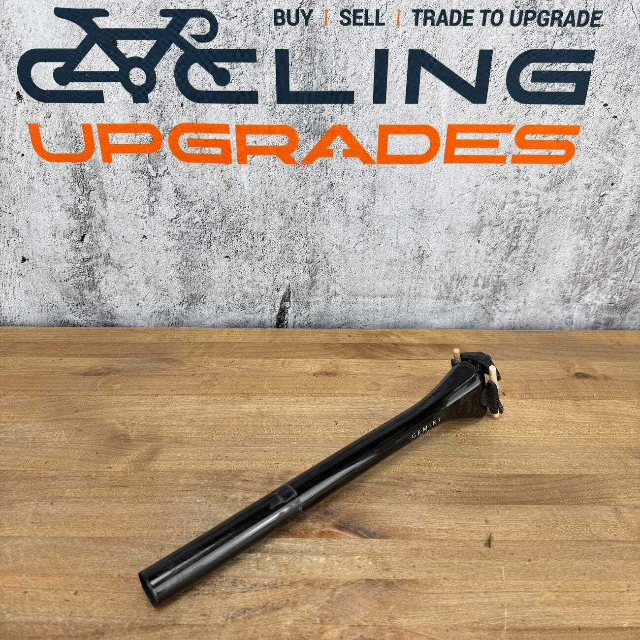 Light Use! Gemini Alsak SL UD Gloss Carbon 27.2mm x 350mm Zero Setback Seatpost