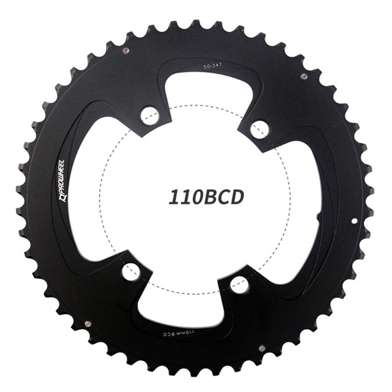 110BCD 130BCD Steel / Aluminum Alloy Wheel, 34T / 39 / 50T / 53T Bike Crankset