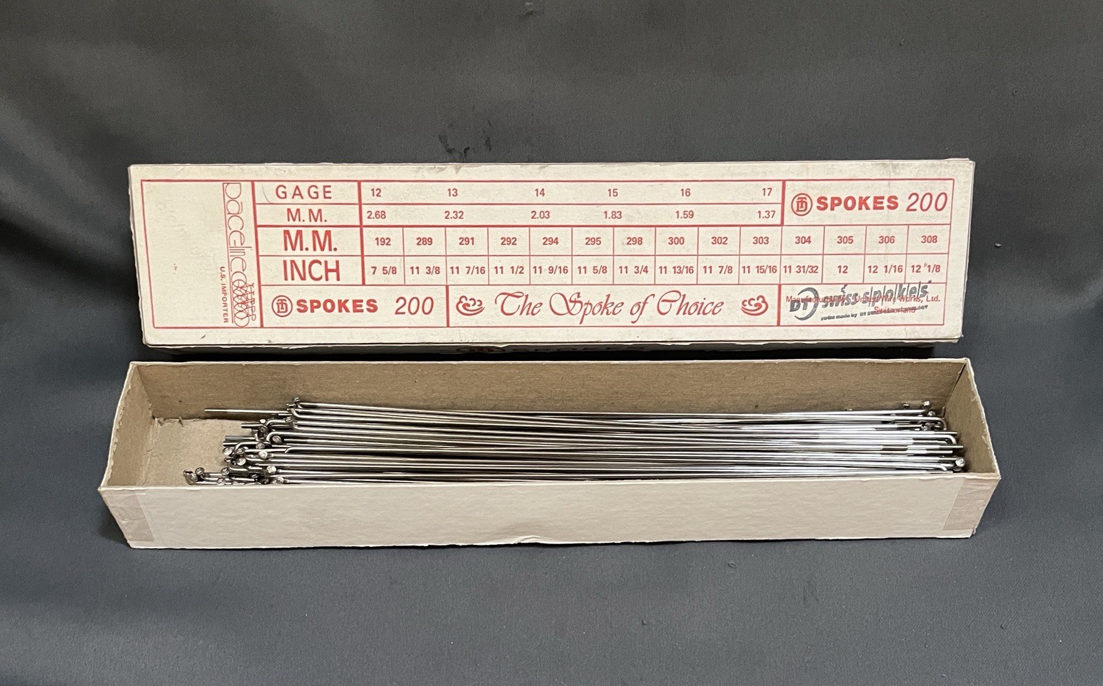 NOS DT Swiss Spokes 2.0/1.8mm 260mm J-Bend Stainless Steel Silver 138 Count