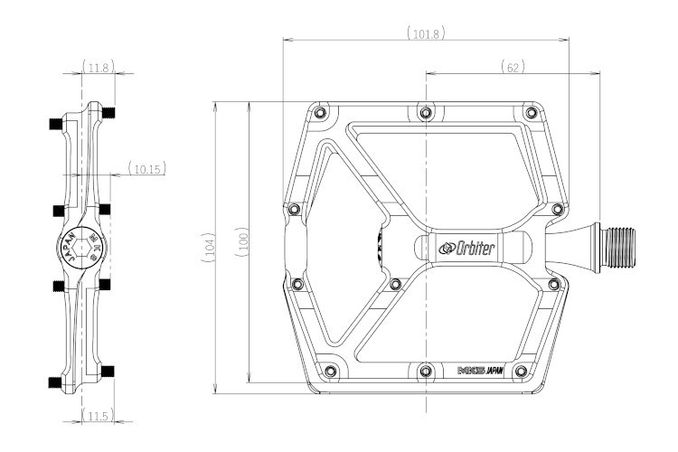 MKS Orbiter Pedals ASTRAL BLUE made in JAPAN