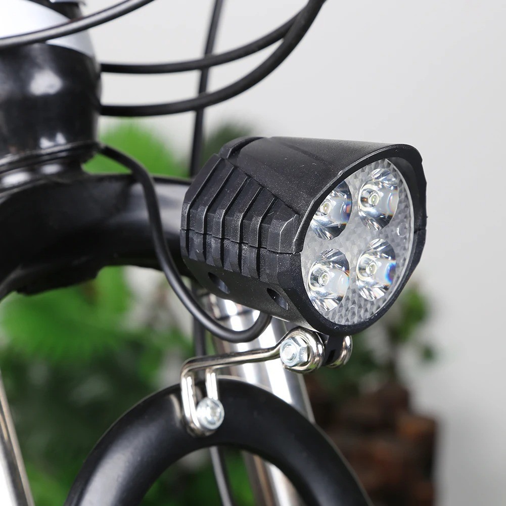 1PC 2 in 1 Headlight Front Light Led Lamp Horn for Bicycle E-Bike Electric US++