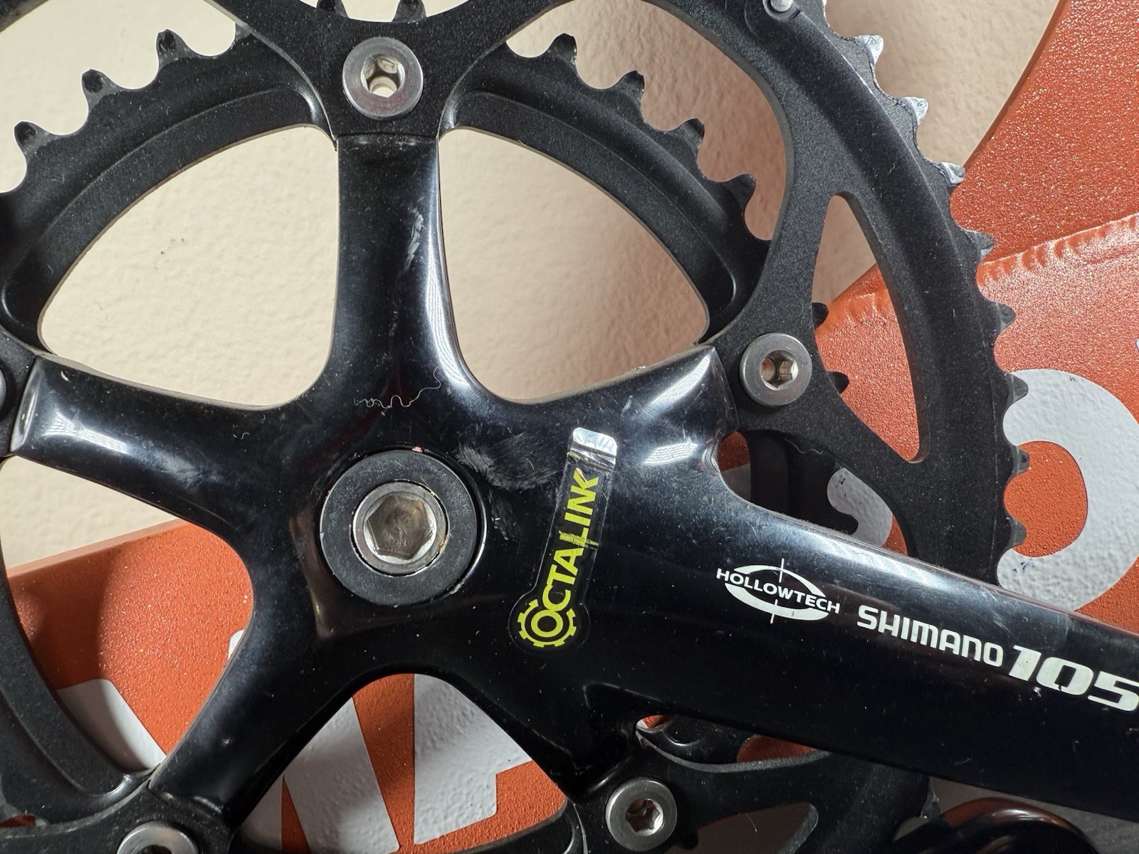 Shimano 105 Crank Set Double 172.5 FC-5502 Octalink Spline 53-39 Tooth #17