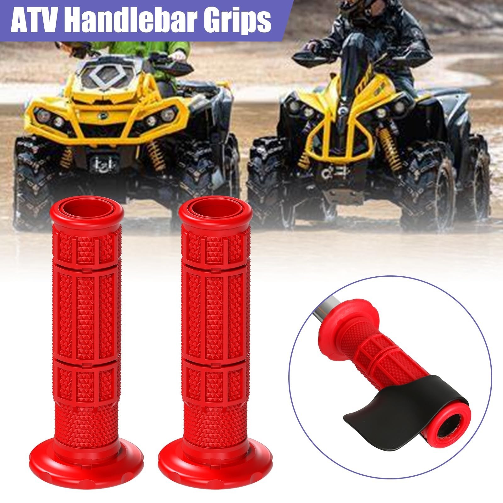 CILOYU 7/8 Handlebar Grips Rubber for ATV Replacement