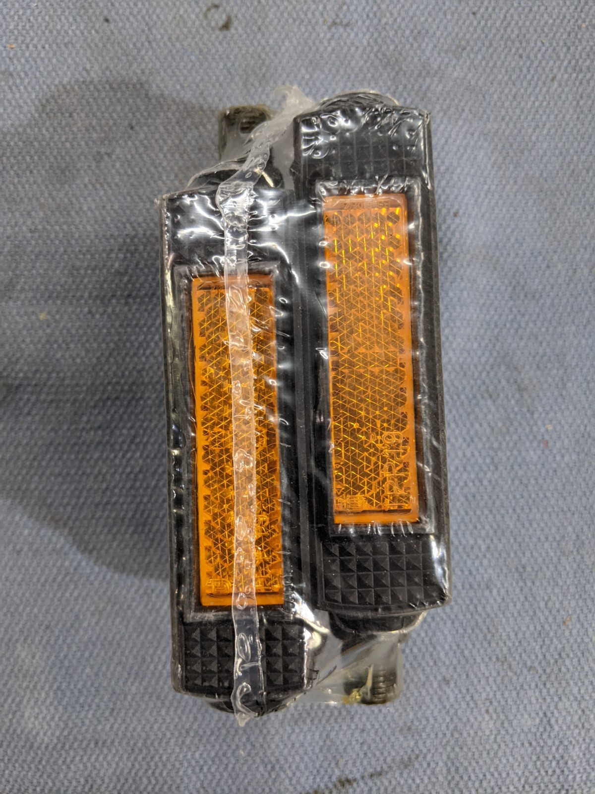 NOS Schwinn Approved Germany 1/2″ Amber Reflector Pedals, Schwinn Stingray