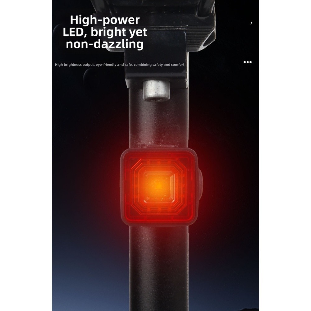 USB Bike Light Set Waterproof Front Rear Light Automatic Braking Sensor