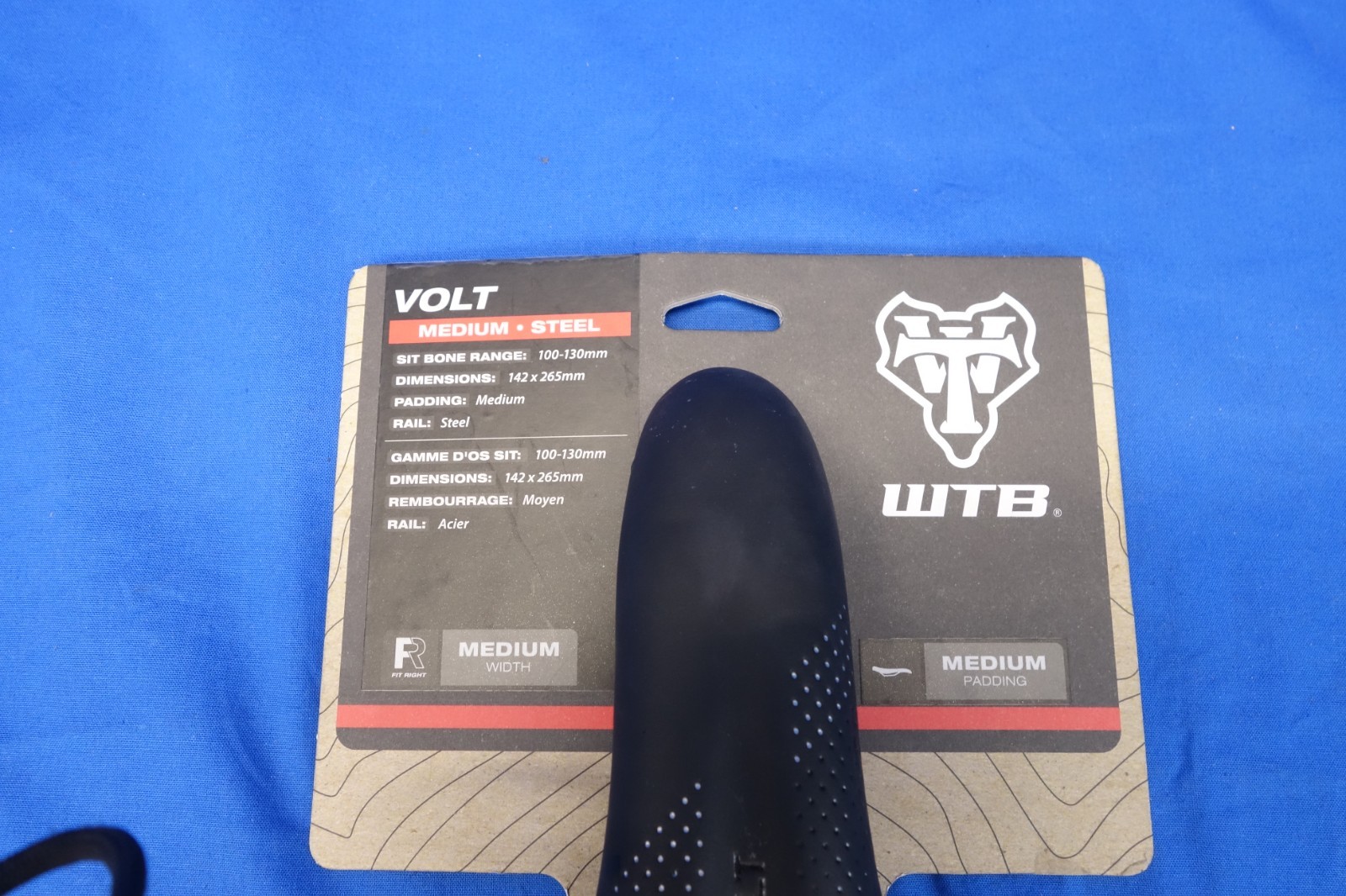 NEW WTB Volt 142mm Width Bike Saddle, Bicycle Seat, Steel Rails