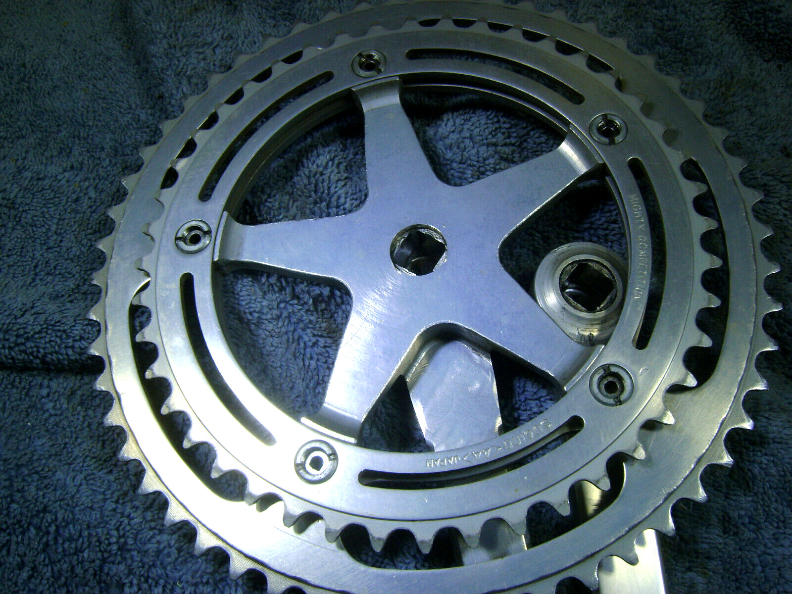 VGC, Sugino Mighty Competition, 3 piece crankset, 171mm, 54/44 chainrings