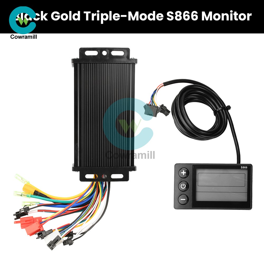 36V 48V 64V 30A Sine Wave Brushless Motor Controller 750W-1500W Drive S866 Gauge