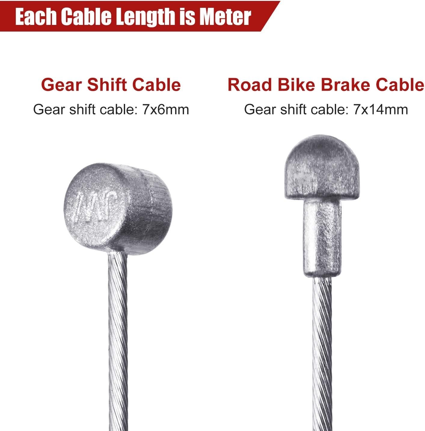 4-Pack Universal Bike Brake Cable Kit – Durable Stainless Steel & PVC for Safety