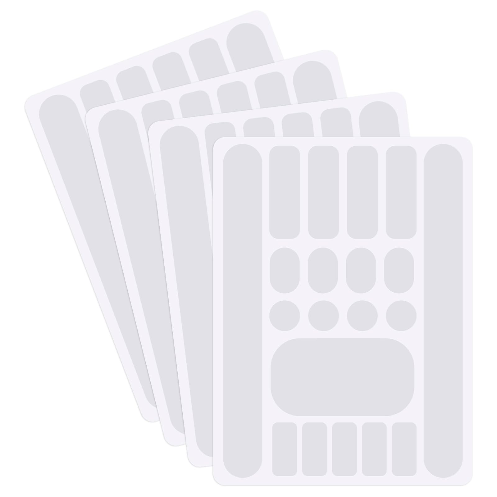 4 PCS Bicycle Chainstay Protector Decal, Clear Bike Frame One Size,