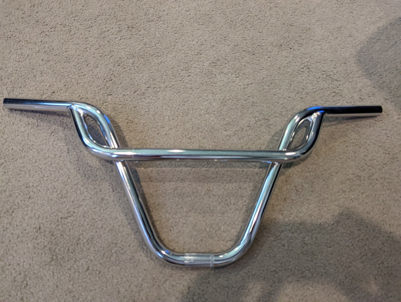CHROME PRETZEL BMX FREESTYLE BICYCLE HANDLEBARS 22.2 MM, 11″RISE