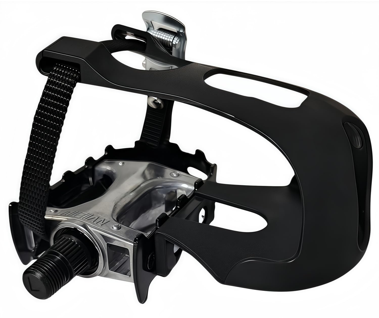 Pro-Grade Spin Bike Pedals with Toe Clips & Adjustable Straps – 9/16″ Alloy Spin