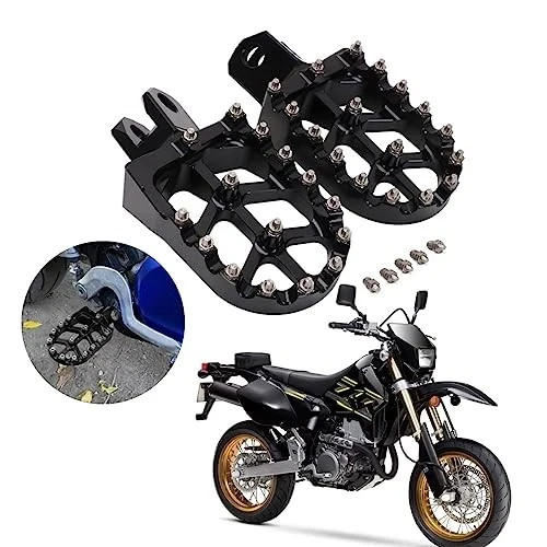 Dirt Bike Foot Pegs CNC Footpegs RM125/250/250Z RMX250 DRZ400/E/S/SM Black