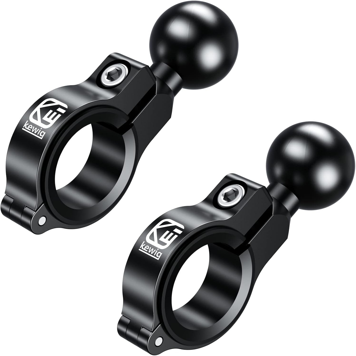 2 Pack, Aluminum Alloy Handlebar Mount Base with 1» TPU Ball | Compatible wi…