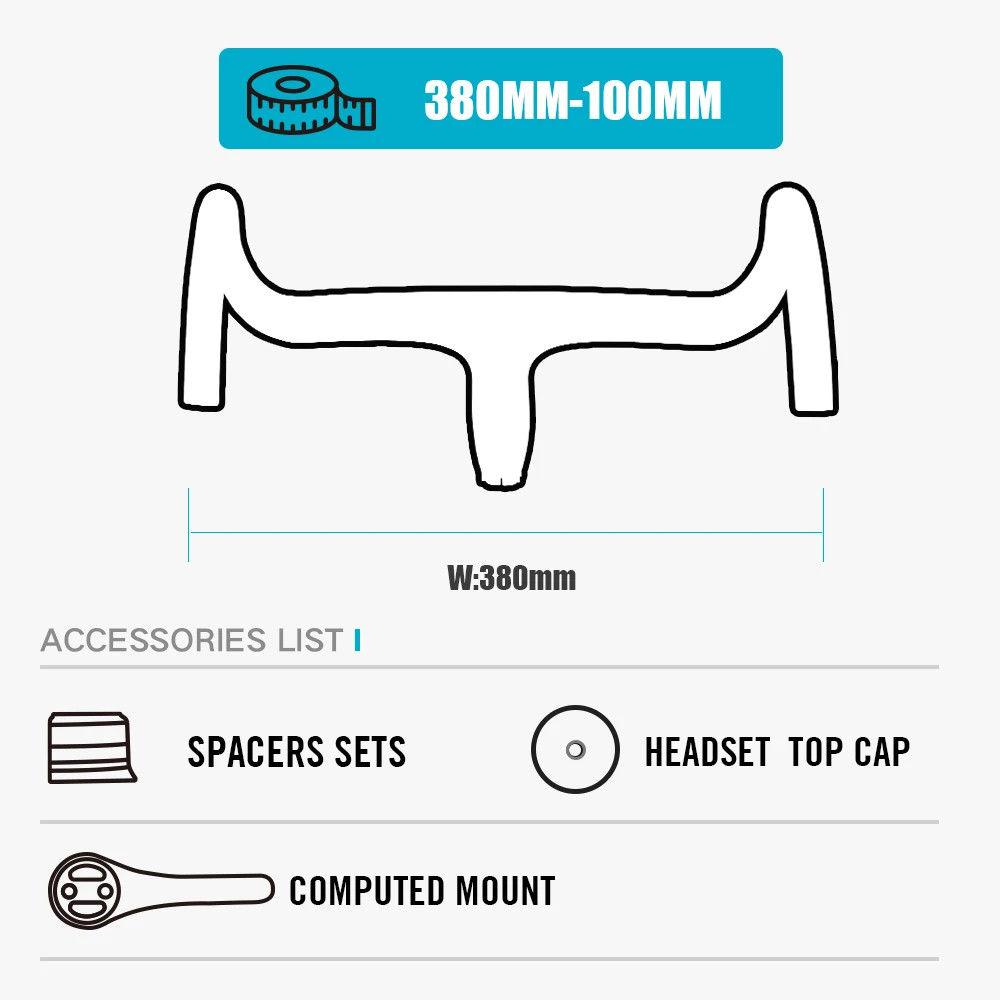 Carbon Road Bike Integrated Handlebar Inner Cable Routine Bent Bar Bicycle Parts