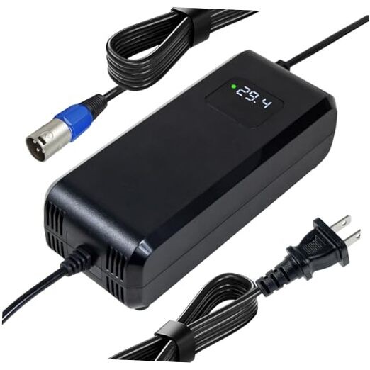 29.4V 5Amp Lithium Battery Charger 3 Pin XLR Connector for 24V 25.2V Li-ion