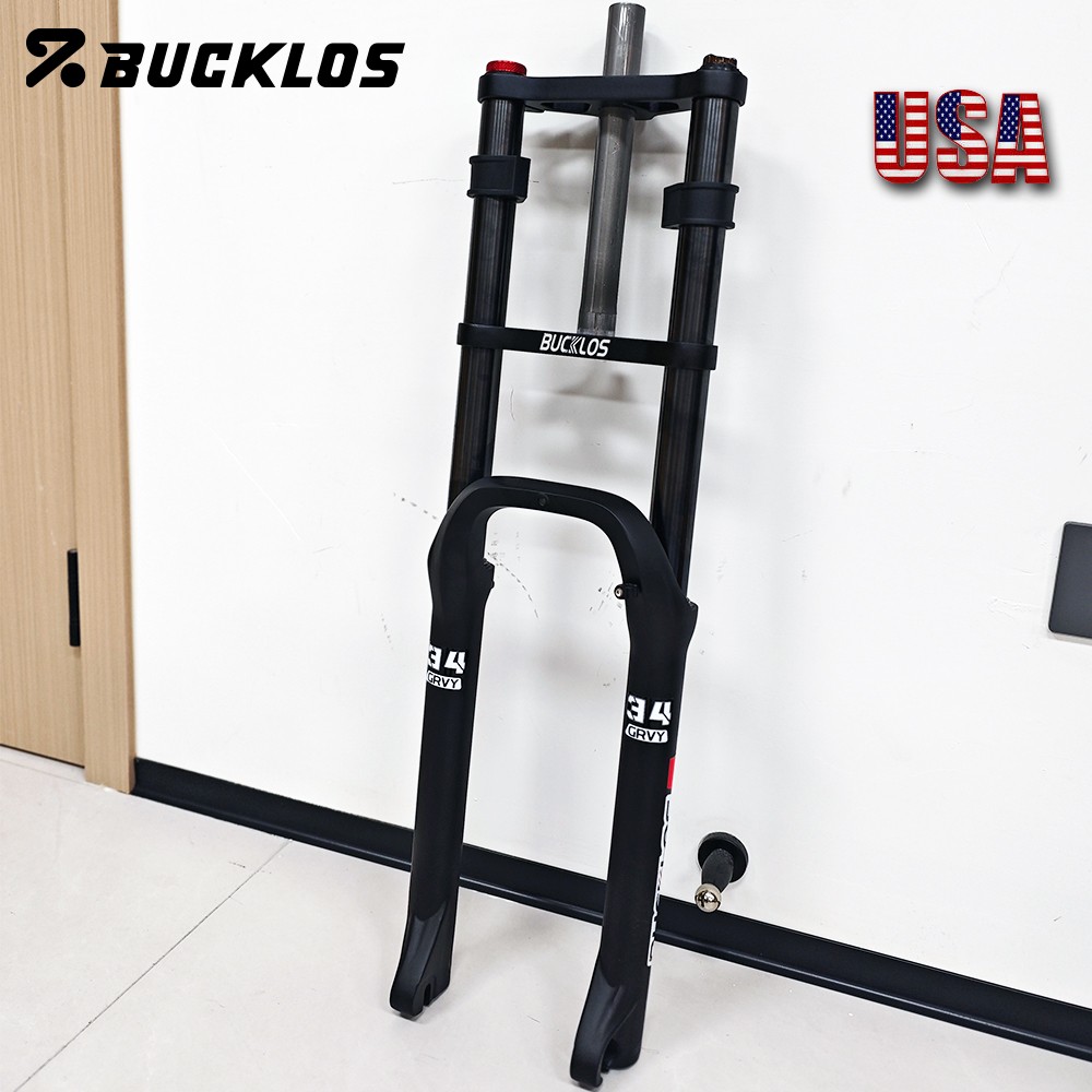 20 Inch Suspension Forks 180mm Travel 9*135mm QR Electric Oil MTB Fat Fork 1-1/8