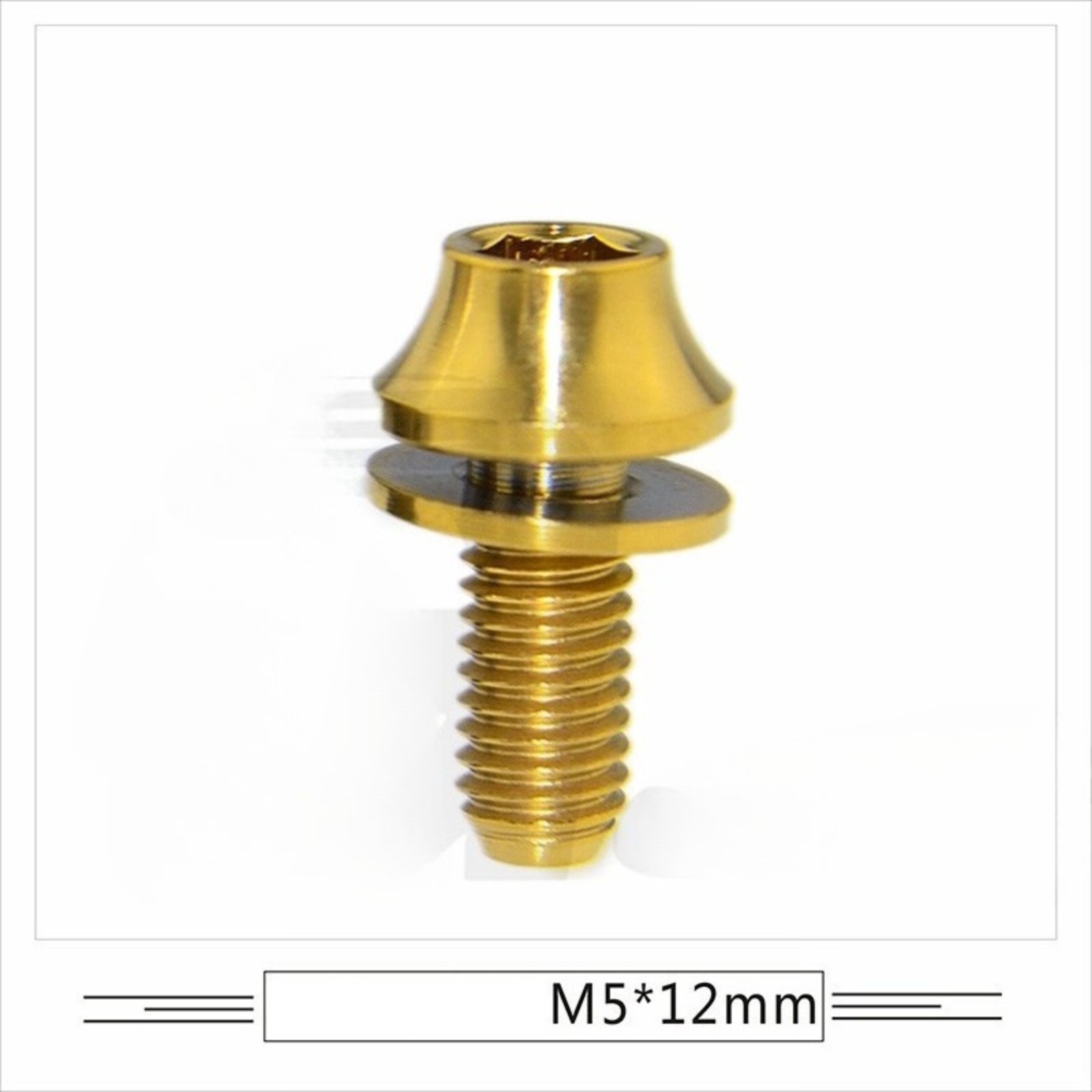M5 Titanium Bolts with Washer MTB Road Bike Water Bottle Cage Mount Screws 12mm