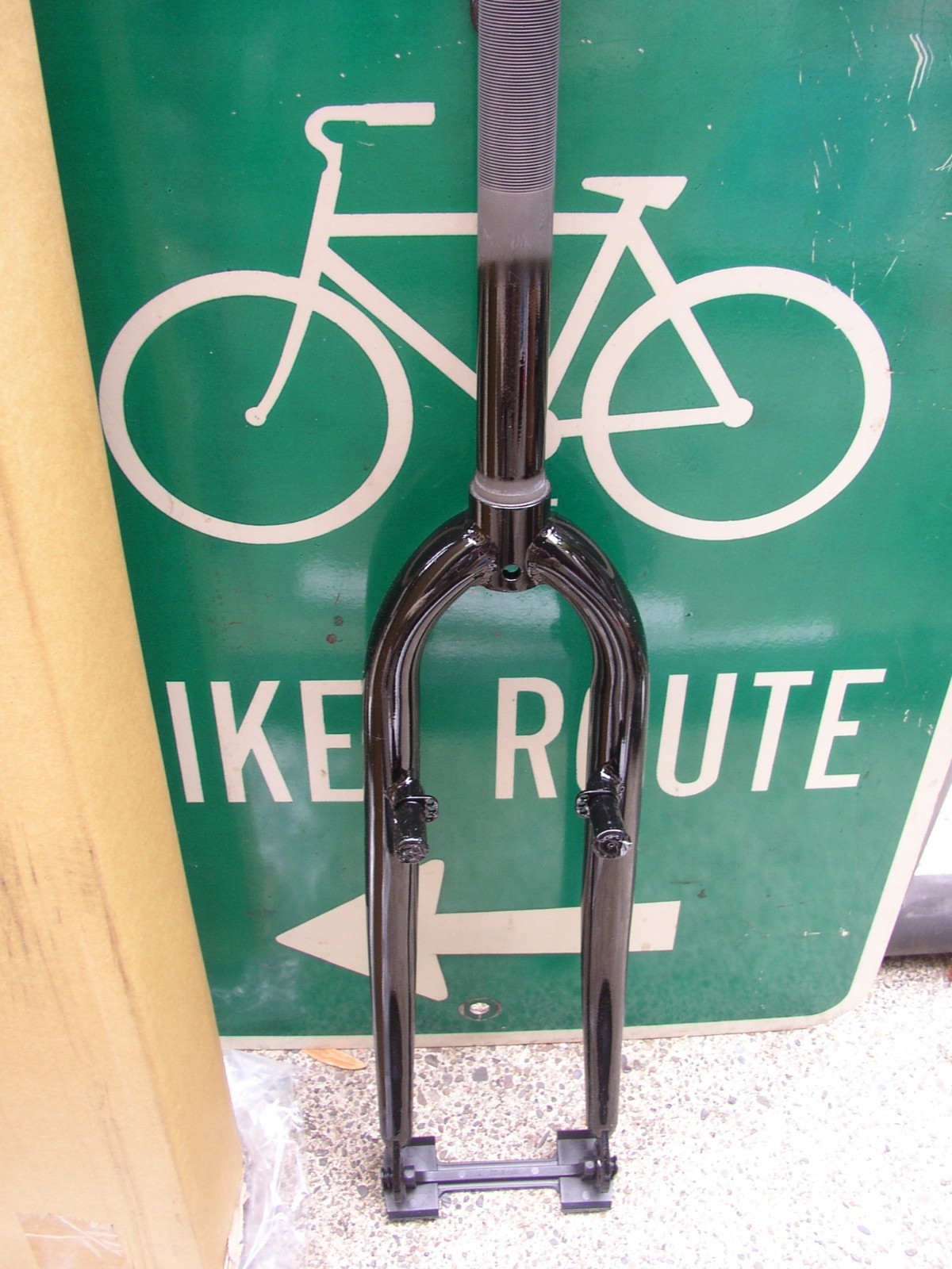NEW KLUNKER CHROMOLY 1″ THREADED CHROME BLACK 26″ MTB FORK CANTILEVER 200mm