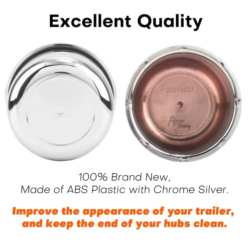 4Pcs 83MM 3.25inch Wheel Center Caps 3.25in Hub Hole, 2.32in Tall Chrome Silver