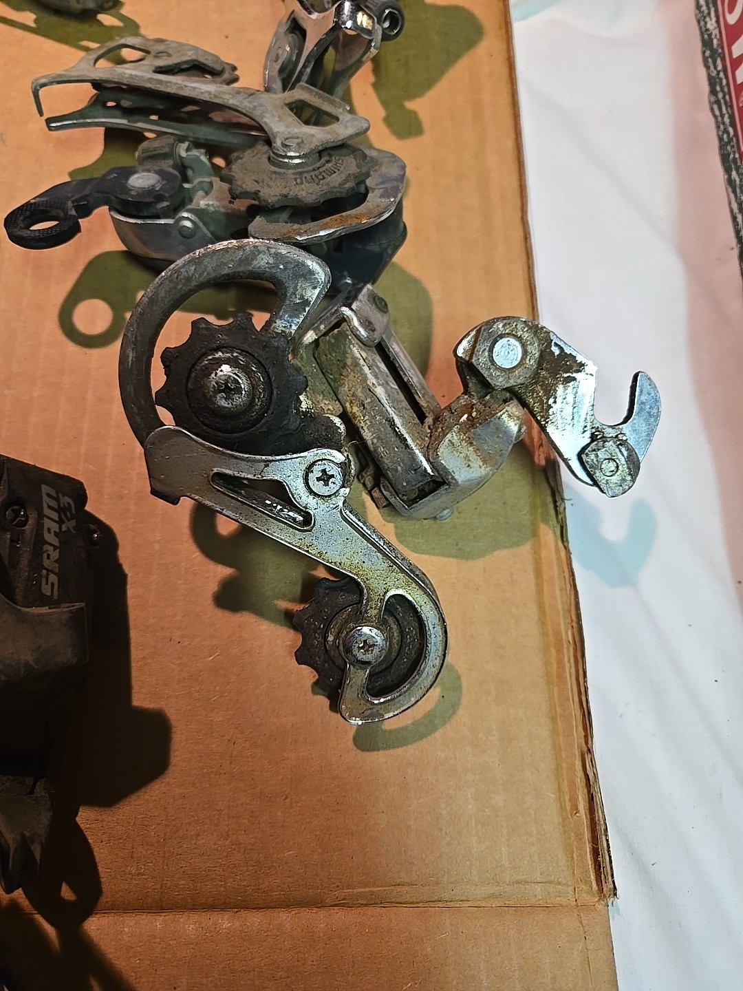 Lot Of 7 Various Rear Derailleurs For Parts Bike Bicycle