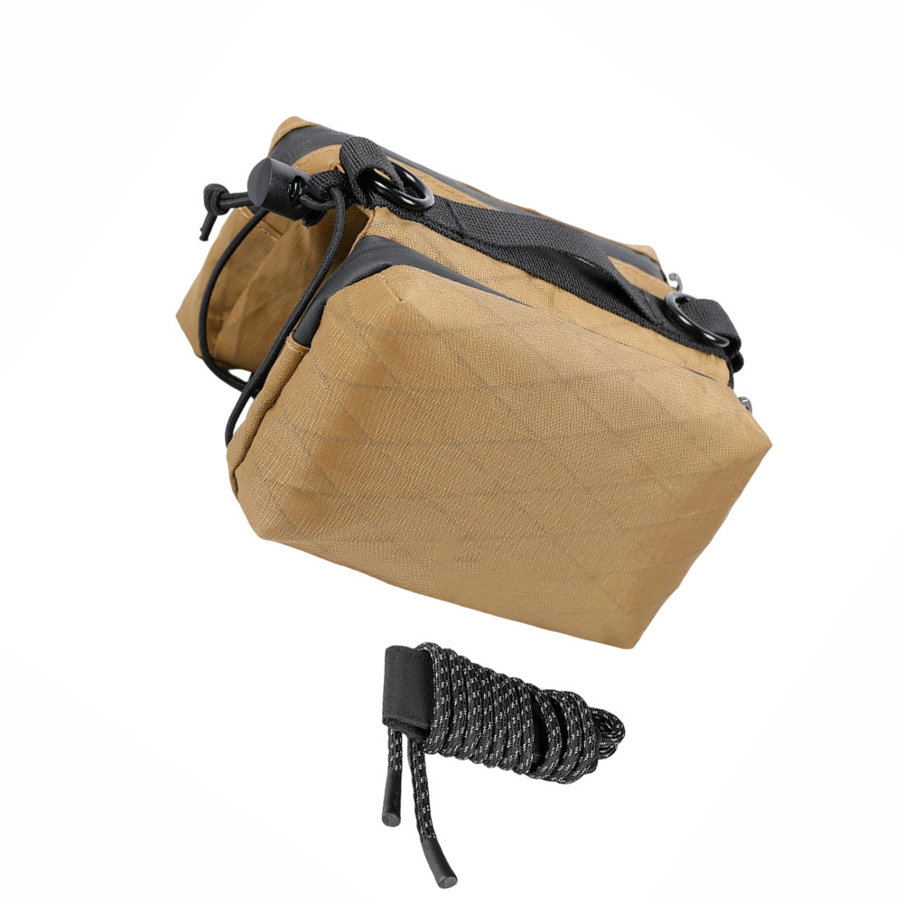 Compact Frame Mounted Bike Bag for Road MTB Use 16.1x12x9.5cm Polyester Brown