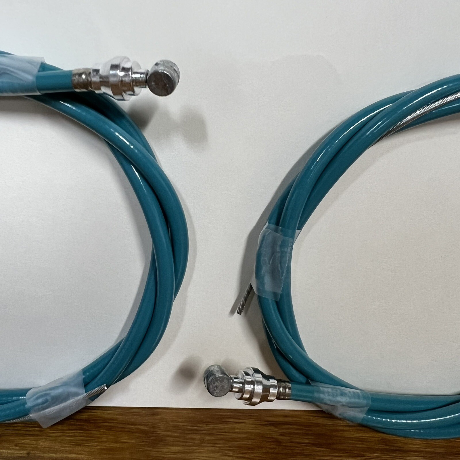 BMX OLD SCHOOL TURQUOISE GREEN BRAKE CABLES SET FITS REDLINE HARO MASTER GT DYNO