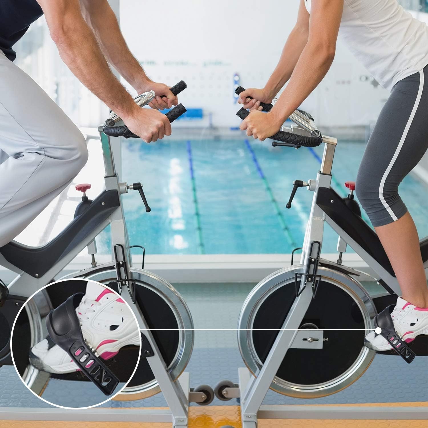 Universal Fit Stationary Bike Pedal Straps – Adjustable & Non-Slip Grip