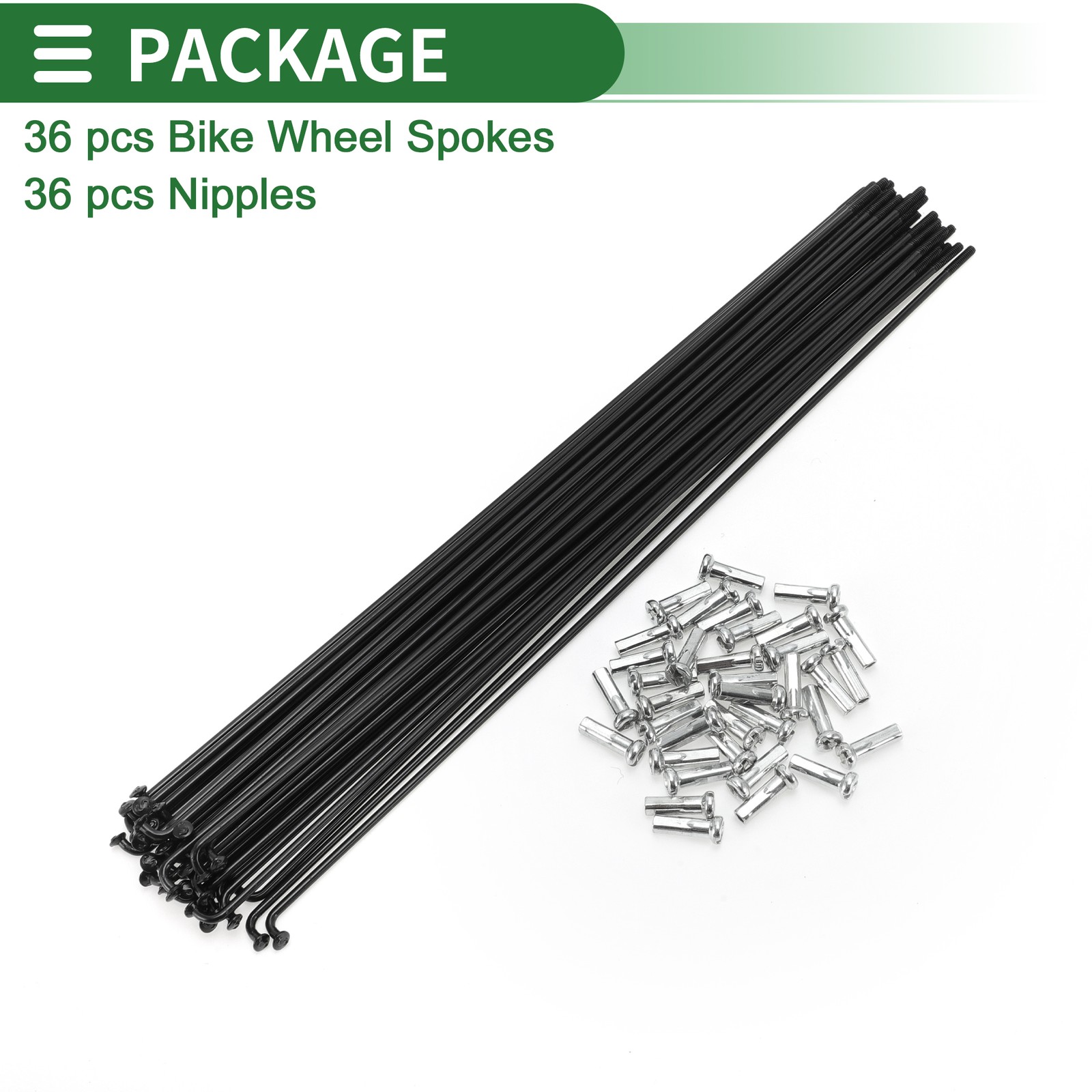 Universal 14G 210mm Length Bicycle Spokes Nipple Carbon Steel Black Pack of 1