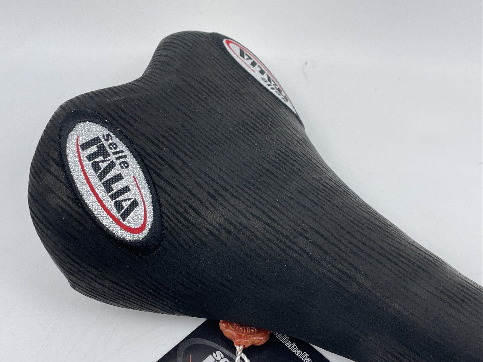 NOS VINTAGE 2000 Selle Italia Turbomatic 3 Black Leather Manganese Rail Saddle