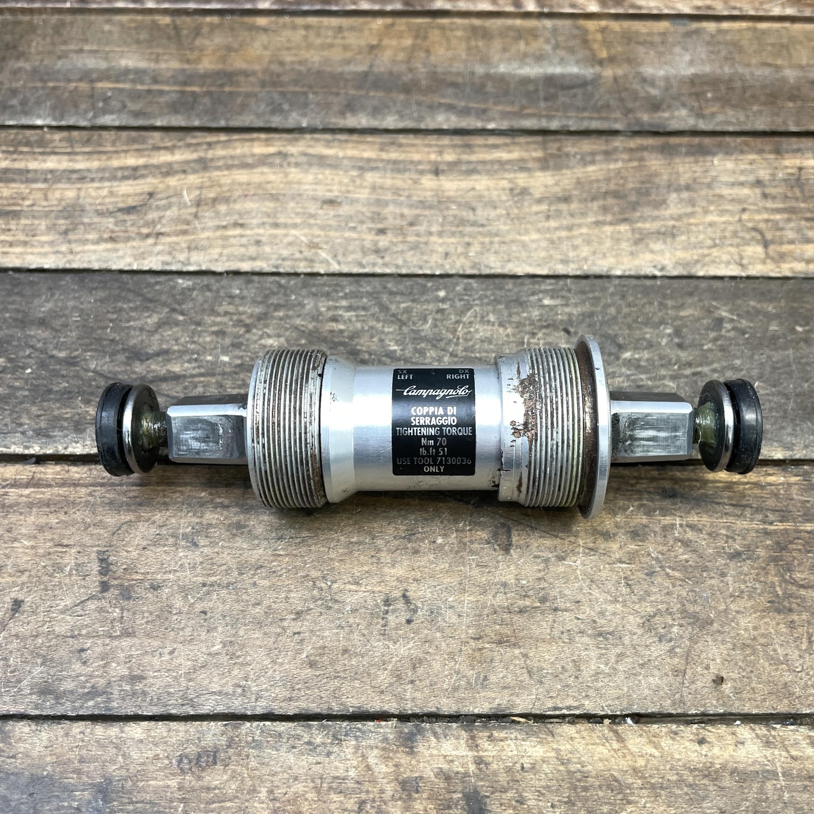 Vintage Campagnolo Chorus Bottom Bracket 68mm English 111mm ISO Square Taper