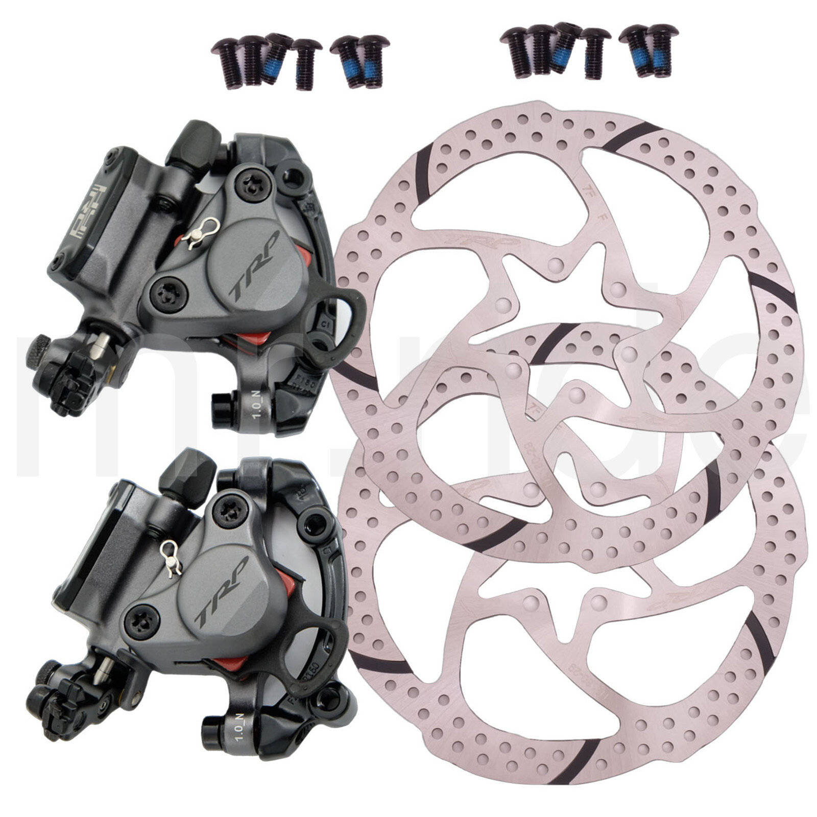 TRP HYRD Cable-Actuated Hydraulic Bike Disc Brake Gray Front+Rear 160 w/Rotor