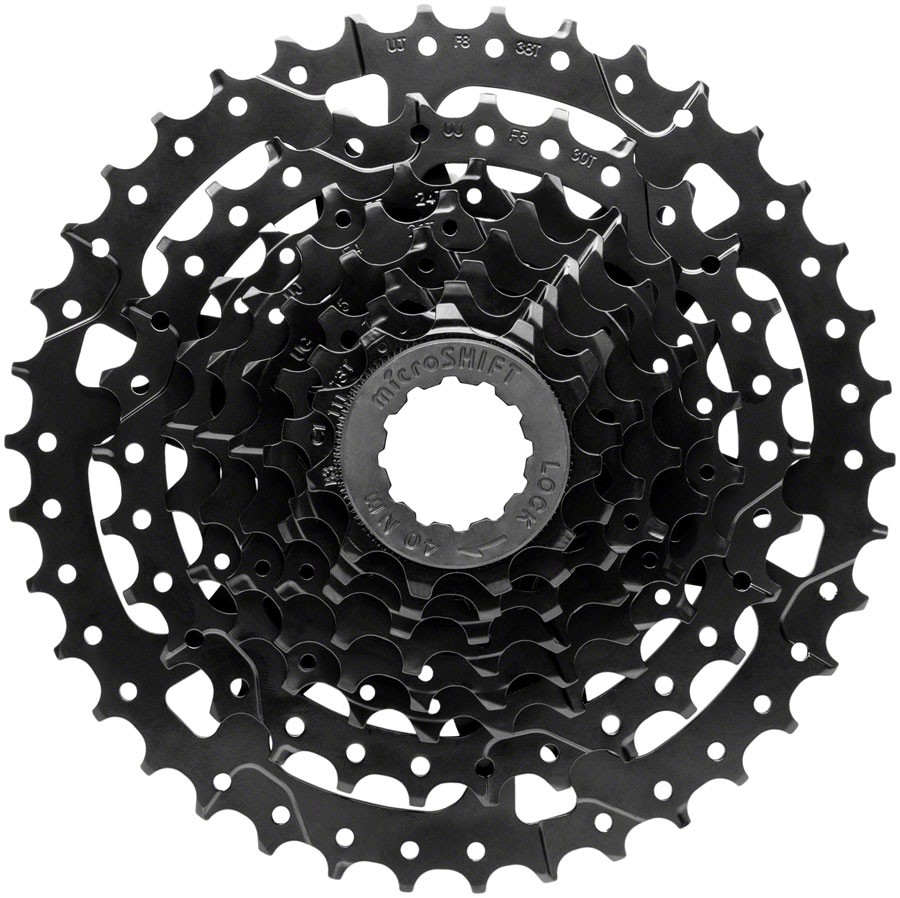 microSHIFT Acolyte 8-Speed Bike Parts Bundle: Super Short Cassette, Rear