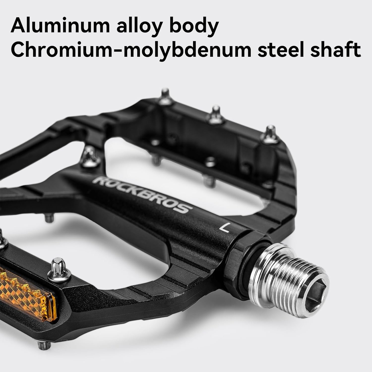 ROCKBROS Mountain Bike Pedals Aluminum 9/16″ Sealed Bearing Lightweight Platform