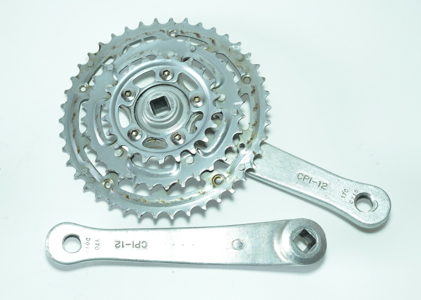 VINTAGE CPI-12 BICYCLE 170 MM 42/32/22 TOOTH 5 PIN CRANKSET 58 MM BCD