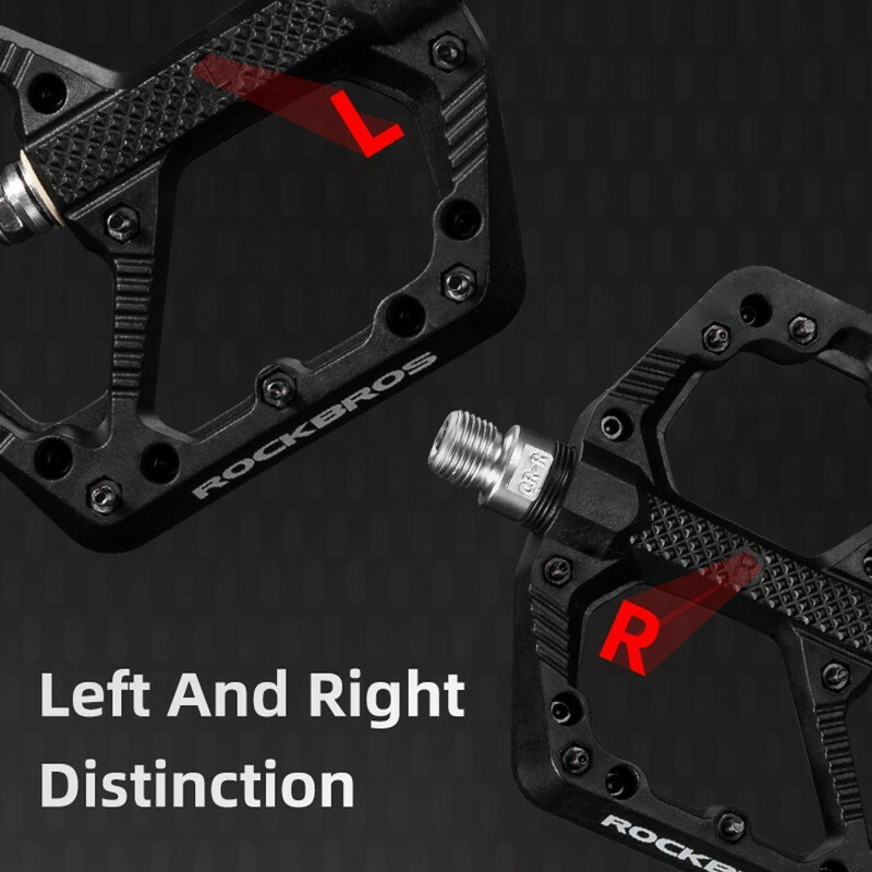 ROCKBROS Mountain Bike Pedals 9/16» Road Bike Widen Nylon Fiber Platform Pedals