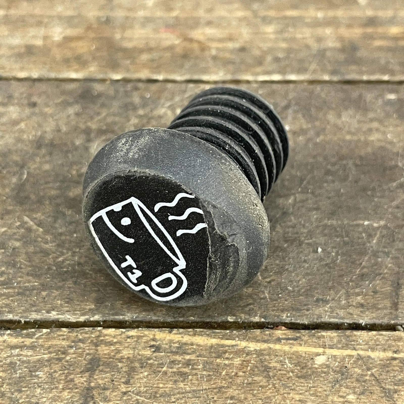 Terrible One T1 BMX Grip Bar End Plug Single Rubber Coffee Cup Logo Black Bike