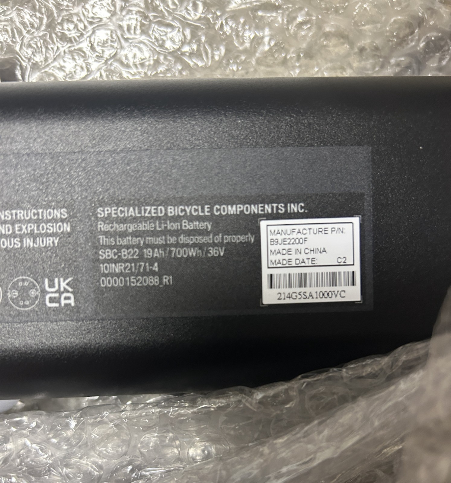 Specialized Levo Generation 3 700wh M3 Battery With Hinged Door