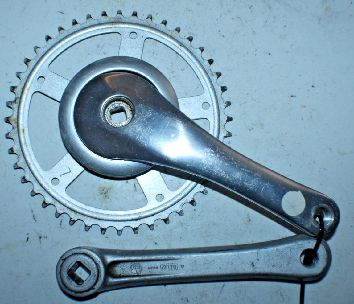 HDL A14 Single Speed Crankset 170mm 44t Silver MTB Track Hybride Fast US Shipper