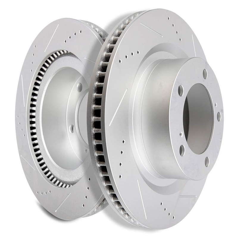 Scitoo 2Pcs Front Drilled Slotted Brake Rotors Brakes Kit Fit For 2017-2018 For