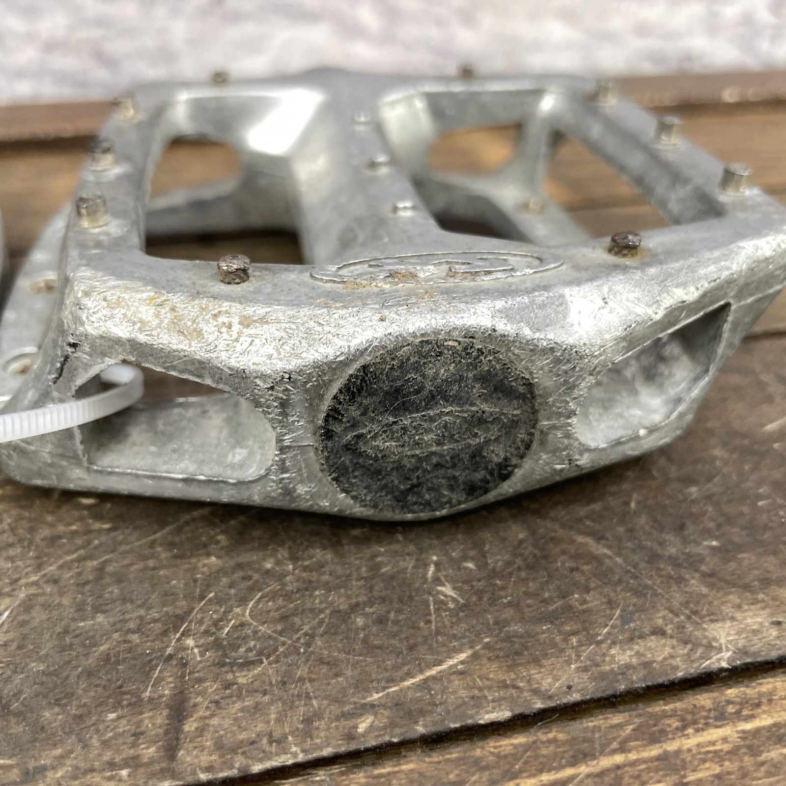 Vintage Schwinn XS BMX Pinned Pedals 1/2 Silver Aluminum Freestyle Old School